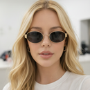 Óculos de Sol Feminino Lunéra Oval – Proteção UV400 com Estilo Vintage