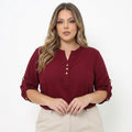 Camisa Plus Size SoftElegance - O caimento perfeito que valoriza seu corpo com leveza e elegância