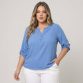 Camisa Plus Size SoftElegance - O caimento perfeito que valoriza seu corpo com leveza e elegância