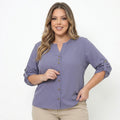 Camisa Plus Size SoftElegance - O caimento perfeito que valoriza seu corpo com leveza e elegância