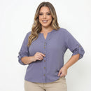 Camisa Plus Size SoftElegance - O caimento perfeito que valoriza seu corpo com leveza e elegância
