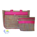 Bolsa Brisa – Coleção Maré Viva. Kit artesanal com Bolsa + Nécessaire