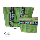 Bolsa Brisa – Coleção Maré Viva. Kit artesanal com Bolsa + Nécessaire