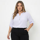 Camisa Plus Size SoftElegance - O caimento perfeito que valoriza seu corpo com leveza e elegância