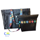 Bolsa Brisa – Coleção Maré Viva. Kit artesanal com Bolsa + Nécessaire