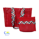 Bolsa Brisa – Coleção Maré Viva. Kit artesanal com Bolsa + Nécessaire